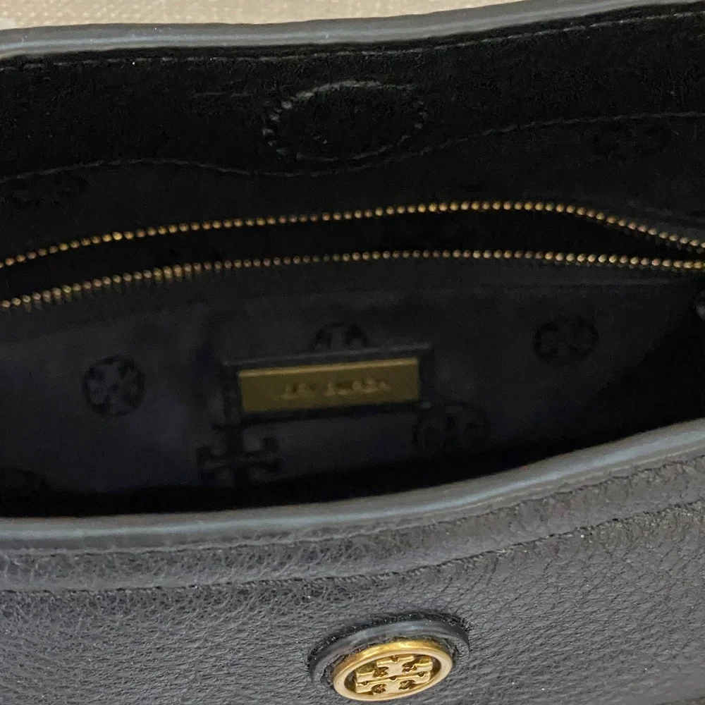 Tory Burch Black Leather Small Frances Satchel with Crossbody Strap NWT - Picture 5 of 8